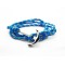 Slim 550 Sky Blue Paracord Survival Adjustable Weave Anchors Bracelet 