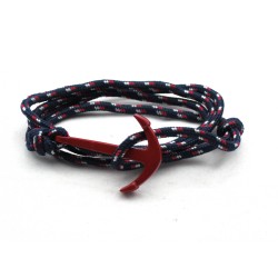 Slim 550 Navy Paracord Survival Adjustable Weave PVD Anchors Bracelet 