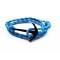 Slim 550 Sky Blue  Paracord Survival Adjustable Weave PVD Anchors Bracelet 