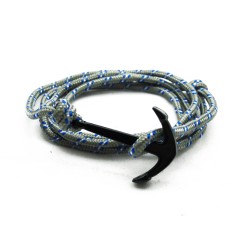 Slim 550 Grey Paracord Survival Adjustable Weave PVD Anchors Bracelet 