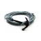 Slim 550 Grey Paracord Survival Adjustable Weave PVD Anchors Bracelet 