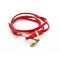 Red leather Paracord style Golden Anchors Bracelet