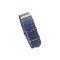 HNS Double Graphic Printed Indigo Sashiko Waves Blue BG Heavy Duty Ballistic Nylon Watch Strap With Rose Gold Buckle