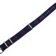 HNS Double Graphic Printed Red Anchor Heavy Duty Ballistic Nylon Watch Strap With Polished Stainless Steel Buckle