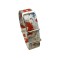 HNS Double Graphic Printed Red Flower Heavy Duty Ballistic Nylon Watch Strap With Polished Stainless Steel Buckle