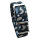 HNS Double Graphic Printed Ocean Heavy Duty Ballistic Nylon Watch Strap With Polished Stainless Steel Buckle