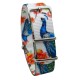 HNS Double Graphic Printed Peacock Heavy Duty Ballistic Nylon Watch Strap With Polished Stainless Steel Buckle