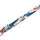 HNS Double Graphic Printed Peacock Heavy Duty Ballistic Nylon Watch Strap With Polished Stainless Steel Buckle