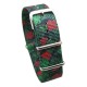 HNS Double Graphic Printed Tropical Ballistic Nylon Watch Strap With Polished Stainless Steel Buckle