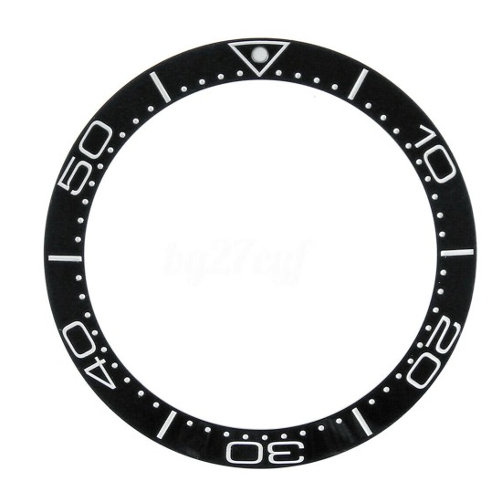 CERAMIC BEZEL FOR OMEGA 40MM SEAMASTER DIVER SEIKO SKX007/009 BLACK ENGRAVED
