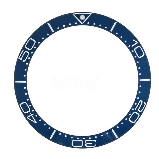 CERAMIC BEZEL FOR OMEGA 40MM SEAMASTER DIVER SEIKO SKX007/009 BLUE ENGRAVED