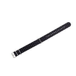HNS Double Graphic Printed Stars Heavy Duty Ballistic Nylon Watch Strap With Polished Buckle