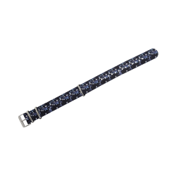 HNS Double Graphic Printed Rhombus Heavy Duty Ballistic Nylon Watch Strap With Polished Buckle
