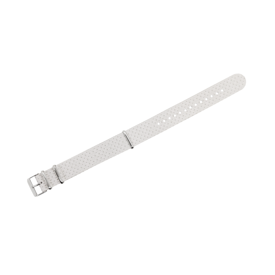 HNS Double Graphic Printed Ivory Heavy Duty Ballistic Nylon Watch Strap With Polished Buckle