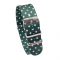 HNS Double Graphic Printed Green Dots Heavy Duty Ballistic Nylon Watch Strap With Polished Buckle