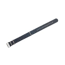 HNS Double Graphic Printed Heart Heavy Duty Ballistic Nylon Watch Strap With Polished Buckle