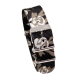 HNS Double Graphic Printed Rose Heavy Duty Ballistic Nylon Watch Strap With Polished Buckle