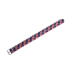 HNS Double Graphic Printed Cloud Heavy Duty Ballistic Nylon Watch Strap With Polished Buckle