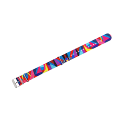 HNS Double Graphic Printed Color Heavy Duty Ballistic Nylon Watch Strap With Polished Buckle