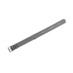 HNS Double Graphic Printed Wave Heavy Duty Ballistic Nylon Watch Strap With Polished Buckle