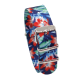 HNS Double Graphic Printed Red Flowers Heavy Duty Ballistic Nylon Watch Strap With Polished Buckle