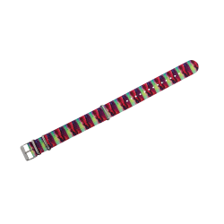 HNS Double Graphic Printed Lava Heavy Duty Ballistic Nylon Watch Strap With Polished Buckle