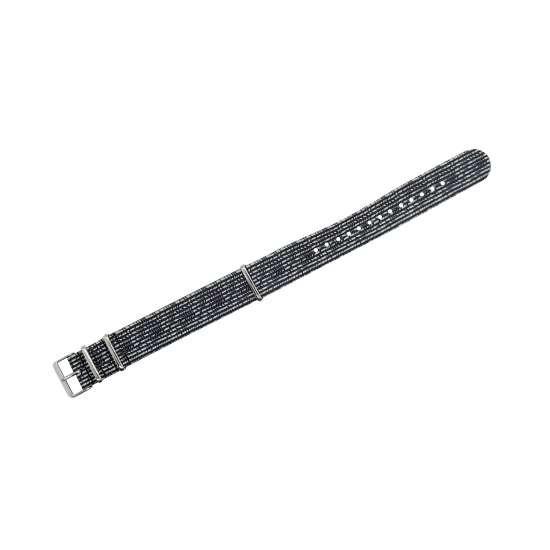 HNS Double Graphic Printed Trace Heavy Duty Ballistic Nylon Watch Strap With Polished Buckle