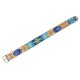 HNS Double Graphic Printed Mosaic Heavy Duty Ballistic Nylon Watch Strap With Polished Buckle