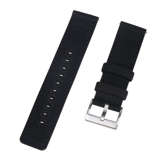 HNS Premium Canvas Cotton Quick Release Fashion Watch Replacement Band Straps