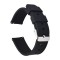 HNS Black Soft Silicone Rubber Quick Release Watch Strap