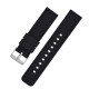 HNS Black Soft Silicone Rubber Quick Release Watch Strap