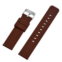 HNS Coffee Soft Silicone Rubber Quick Release Watch Strap