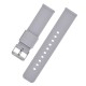 HNS Gray Soft Silicone Rubber Quick Release Watch Strap