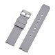 HNS Gray Soft Silicone Rubber Quick Release Watch Strap