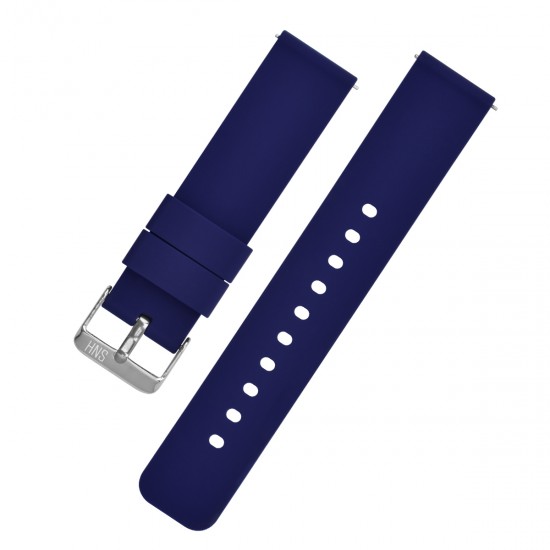 HNS Navy Soft Silicone Rubber Quick Release Watch Strap