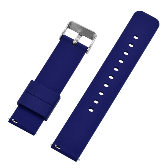 HNS Navy Soft Silicone Rubber Quick Release Watch Strap
