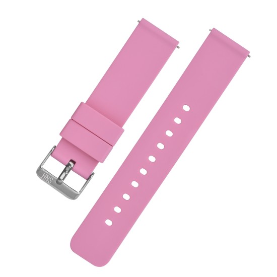 HNS Pink Soft Silicone Rubber Quick Release Watch Strap