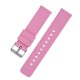 HNS Pink Soft Silicone Rubber Quick Release Watch Strap