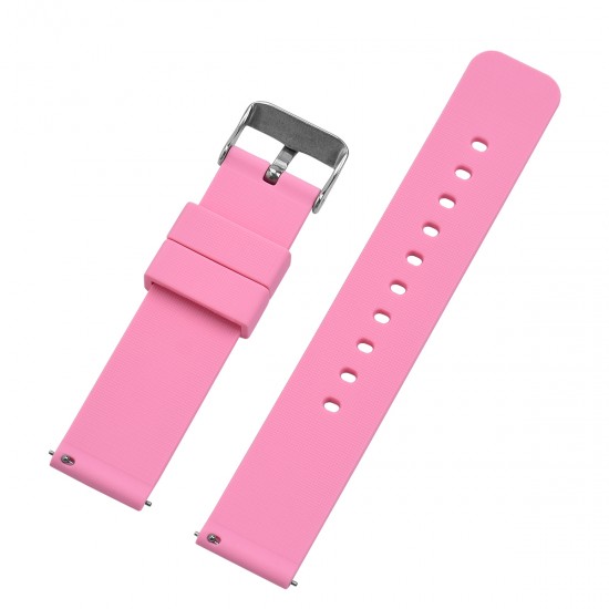 HNS Pink Soft Silicone Rubber Quick Release Watch Strap