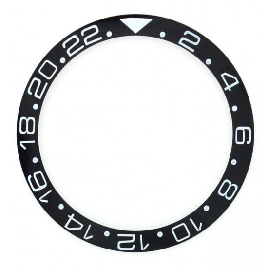 NEW HIGH QUALITY BLACK EXTRA SIZE CERAMIC BEZEL INSERT FOR ROLEX GMT MASTER II