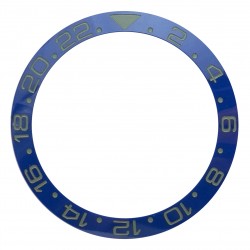 CERAMIC BEZEL FOR ROLEX 40MM GMT-MASTER II BLUE WITH GREY NUMBERS ENGRAVED