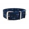 HNS Double Graphic Printed Anchors Navy BG Heavy Duty Ballistic Nylon Watch Strap With Polished Stainless Steel Buckle