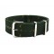 HNS Double Graphic Printed Pugs Green BG Nylon Watch Strap Polished Buckle