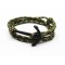 Slim 550 Olive Paracord Survival Adjustable Weave PVD Anchors Bracelet 