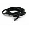 Black leather Paracord style PVD Anchors Bracelet