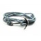 Slim 550 Grey Paracord Survival Adjustable Weave Anchors Bracelet 