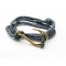 Slim 550 Grey Paracord Survival Adjustable Weave Golden Hook Bracelet 