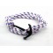 Slim 550 White Paracord Survival Adjustable Weave PVD Anchors Bracelet 