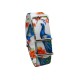 HNS Double Graphic Printed Peacock Heavy Duty Ballistic Nylon Watch Strap With Polished Stainless Steel Buckle