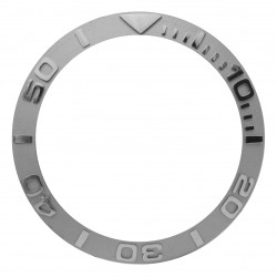 CERAMIC BEZEL FOR ROLEX YACHTMASTER 16622, 16623, 116622, 116623 SILVER ENGRAVED